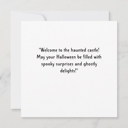 Scary Halloween Haunted Castle Graveyard Feestdagenkaart (Achterkant)