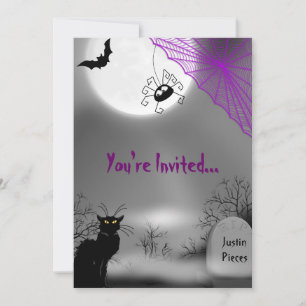 Scary Halloween Invitation Kaart
