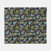 Scary Halloween Monsters Zombies Vampires Mummies Fleece Deken (Voorkant (Horizontaal))