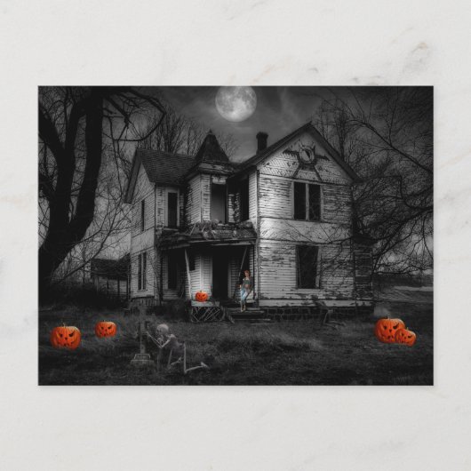 Scary Halloween Night Briefkaart (Voorkant)