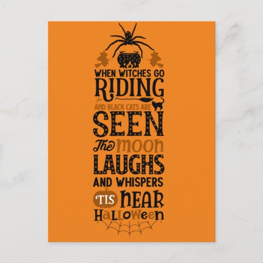 Scary Halloween Night Briefkaart (Voorkant)