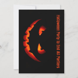 Scary Halloween Party Invitation Kaart