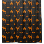 Scary Halloween Pattern Douchegordijn (Voorkant)