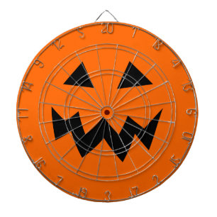 Scary Halloween pomkin head caring dartboard Dartbord