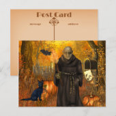 Scary Halloween Postcard with Frankenstein Briefkaart (Voorkant / Achterkant)