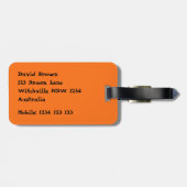 Scary Halloween pumpkin face with fiery blue eye Bagagelabel (Achterkant horizontaal)