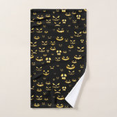 Scary Halloween Pumpkin Pattern Bad Handdoek (Handdoek)