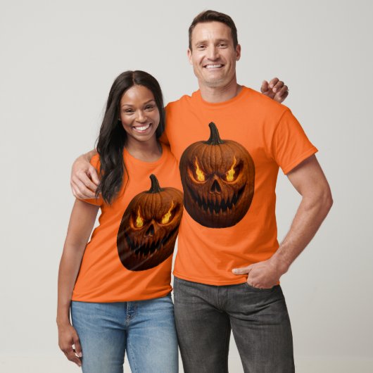 Scary Halloween Pumpkin T-shirt (Unisex)