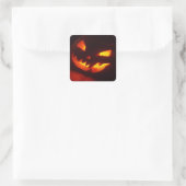 Scary Halloween Pumpkin Vierkante Sticker (Tas)