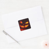 Scary Halloween Pumpkin Vierkante Sticker (Envelop)