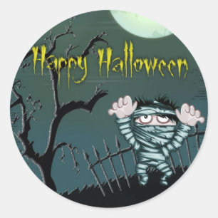 Scary Halloween Ronde Sticker