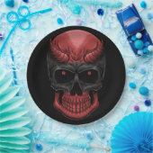 Scary Halloween Skull Papieren Bordje (Feest)