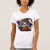 Scary Halloween Sloth Witch Hat Costume Spooky Sea T-shirt (Voorkant)