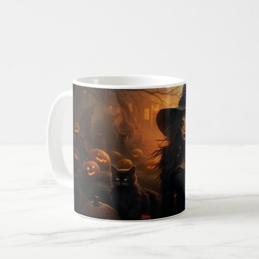 Scary Halloween sorcière 36 Mug (Devant gauche)