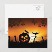 Scary Halloween Thleed Background Briefkaart (Voorkant / Achterkant)