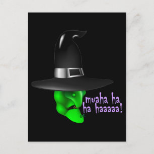 Scary Halloween Witch Briefkaart