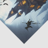 Scary Halloween Witch Castle Tissuepapier (Detail)