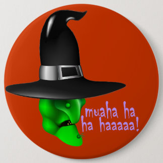 Scary Halloween Witch Ronde Button 6,0 Cm