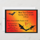 Scary Haunted House Halloween Party Invitation Kaart (Achterkant)