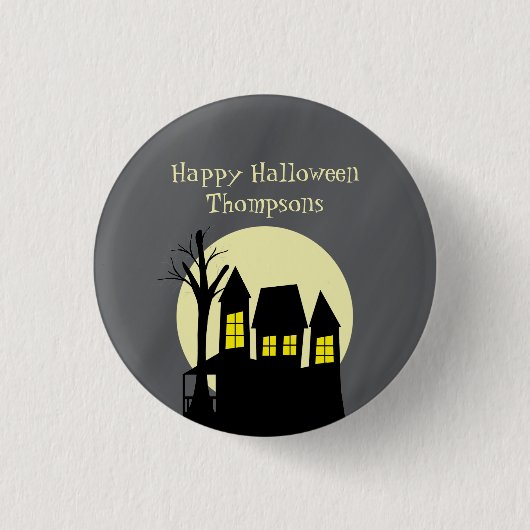 Scary Haunted House Ronde Button 3,2 Cm (Voorkant)