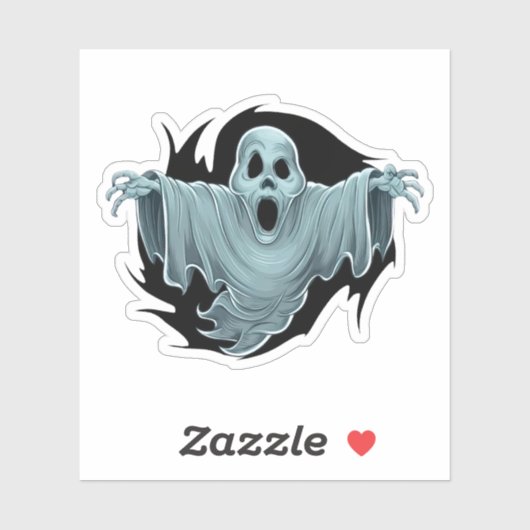 Scary Haunting Ghost Sticker (Vel)