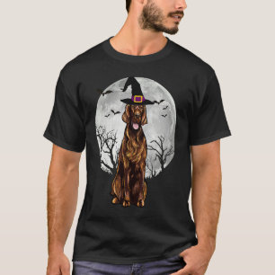 Scary Irish Setter Dog Witch Pet Halloween T-shirt