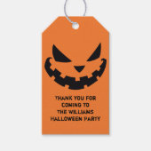 Scary Jack O Lantern Custom Sinaasappel Halloween Cadeaulabel (Voorkant)
