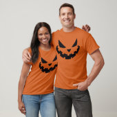Scary Jack O Lantern Custom Sinaasappel Halloween T-shirt (Unisex)