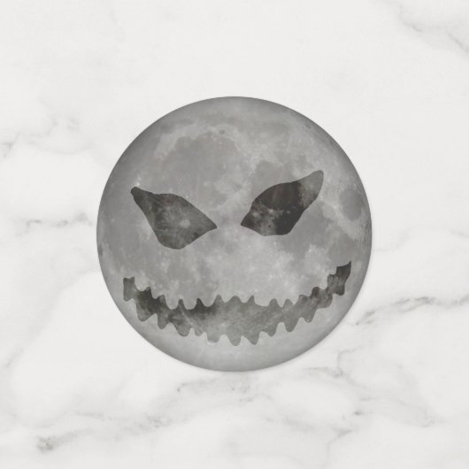 Scary Jack O Lantern Halloween Moon Confetti (Kleine voorkant)