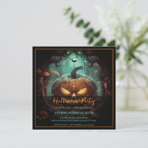 Scary Jack-o'-lantern Halloween Party Invitation