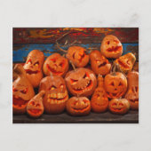 Scary Jack O Lantern Halloween Pumpkins 2 Briefkaart (Voorkant)