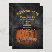 Scary Jack-O-Lantern Pumpkin Halloween Kaart (Voorkant / Achterkant)