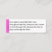 Scary Jesus Scriptkaarten Mini Visitekaartje (Achterkant)