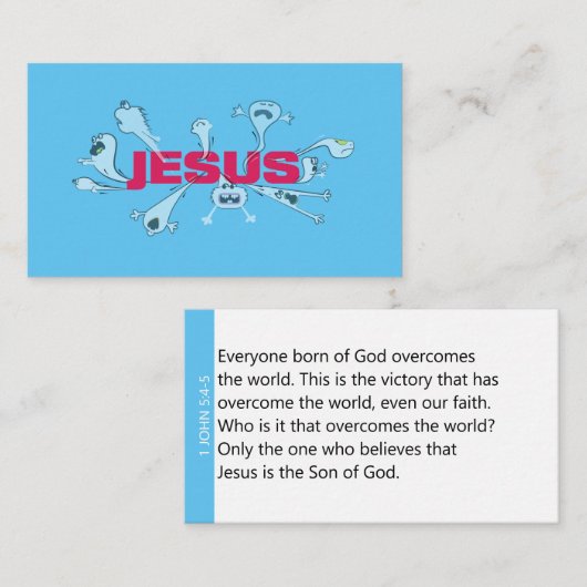 Scary Jesus Scriptkaarten Visitekaartje (Voorkant / Achterkant)