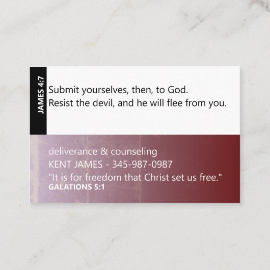 Scary Jesus Scriptkaarten Visitekaartje (Achterkant)