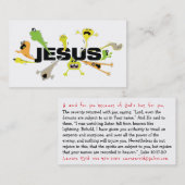 Scary Jesus Scriptkaarten Visitekaartje (Voorkant / Achterkant)