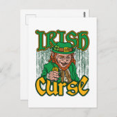 Scary Leprechaun Irish Curse St Patricks Day Briefkaart (Voorkant / Achterkant)