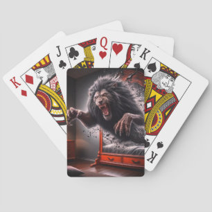 Scary Lion Pokerkaarten