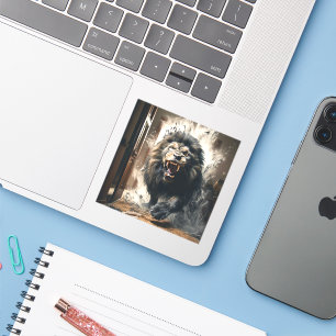 Scary Lion Sticker