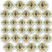 Scary Lizard Alien Dragon Dinosaur Monster Eyes Sticker (Voorkant)