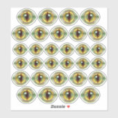 Scary Lizard Alien Dragon Dinosaur Monster Eyes Sticker (Vel)