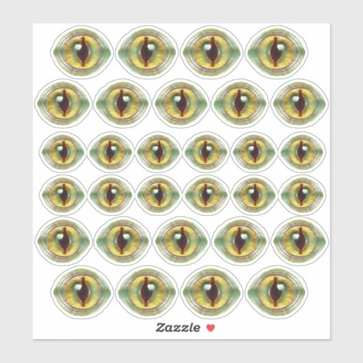Scary Lizard Alien Dragon Dinosaur Monster Eyes Sticker (Vel)