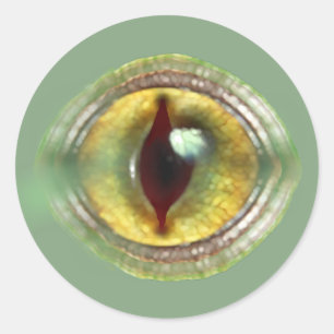 Scary Lizard Reptile Dragon Dinosaur Monster Eye Ronde Sticker