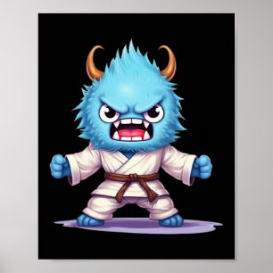 Scary Martial Arts Fighter Karate Boxer Comt Kung Poster