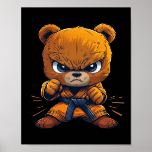 Scary Martial Arts Fighter Karate Boxer Comt Kung Poster