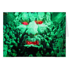 Scary Mask Face in Rock Face