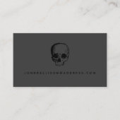 Scary Modern Skull Black Calling Card Contactkaartje (Voorkant)