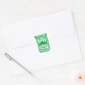 Scary Monster - Groen Ronde Sticker (Envelop)