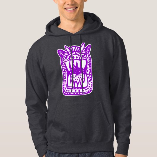 Scary Monster - Paars Hoodie (Voorkant)