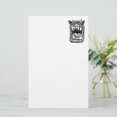 Scary Monster - zwart Briefpapier (Staand voorkant)